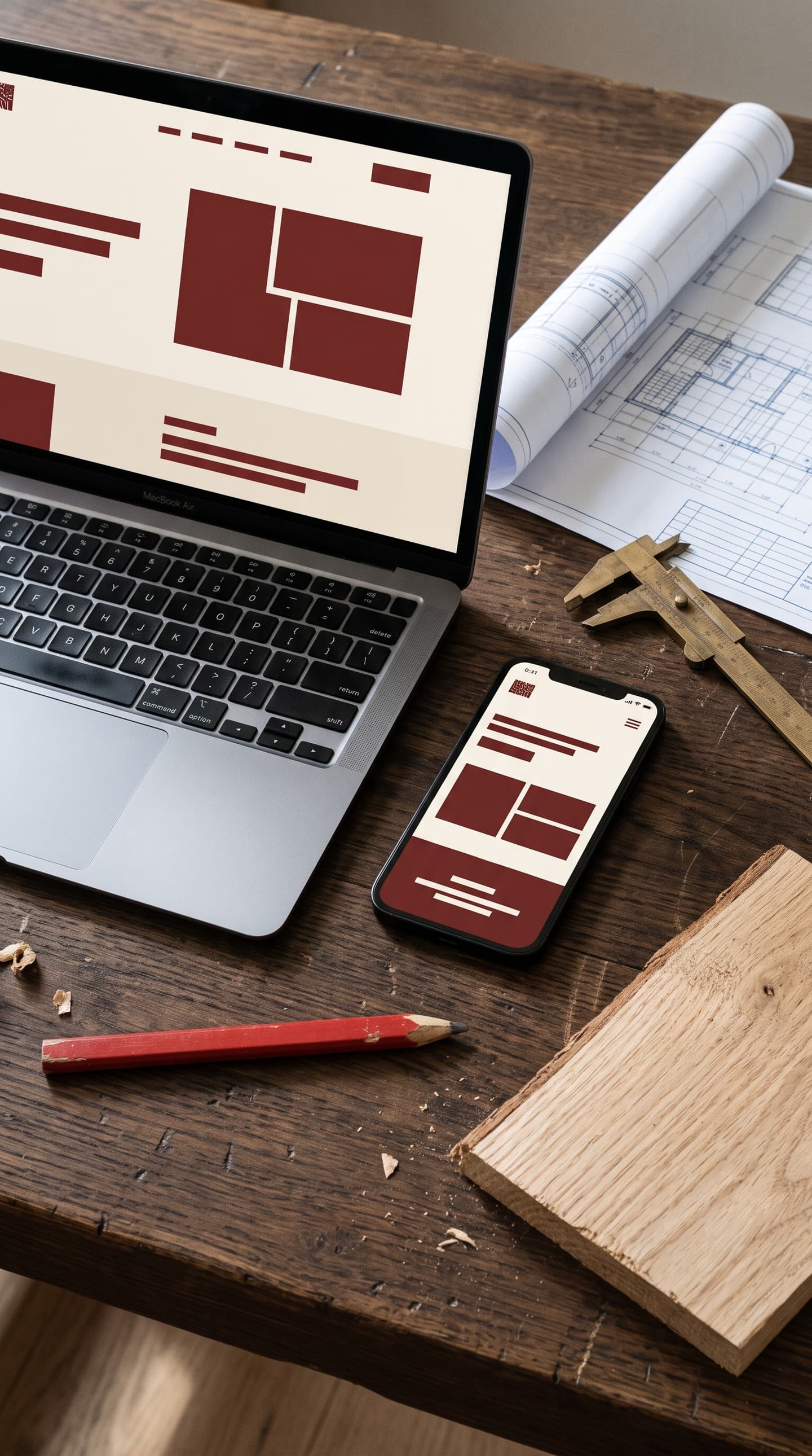 Overzichtelijke mobiele en desktop website voor Bouw- & Timmerbedrijf in Hoogezand